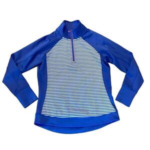 Vineyard Vines Active striped quarter zip sweater M